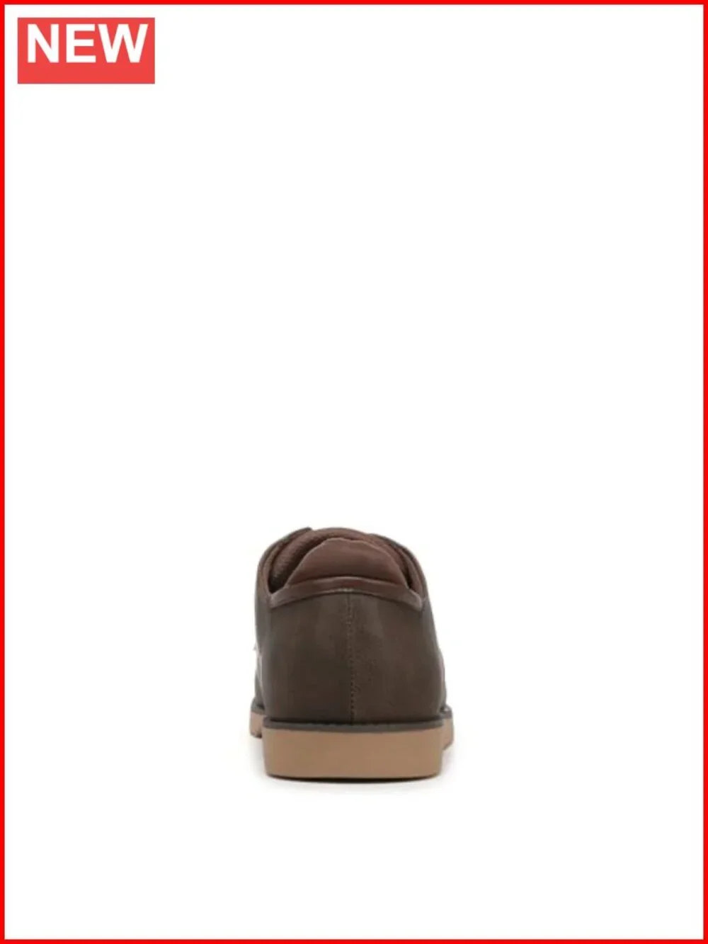 Faux Leather Lace-Up Casual Oxfords with Comfort Insole